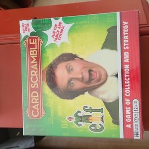 NIB Elf Card Scramble Board Game